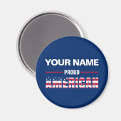 Stolz Amerikaner Personalisiert Magnet (Vorderseite/Rückseite)