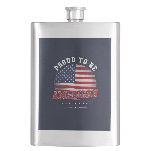 Stolz, Amerikaner zu sein Flachmann (Vorderseite)
