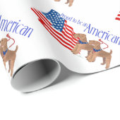 Stolz, Amerikaner zu sein Geschenkpapier (Rolleneckpunkt)