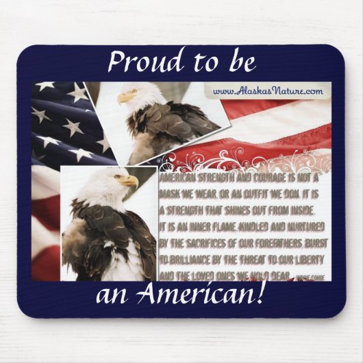 Stolz, Amerikaner zu sein! Mousepad (Vorne)
