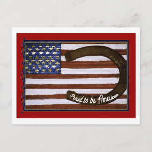 Stolz, Amerikaner zu sein, Patriotiker Postkarte