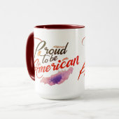 "Stolz, Amerikaner zu sein. Tasse (Vorderseite Links)
