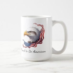 Stolz, Amerikaner zu sein, USA-Flagge Patriotische Kaffeetasse