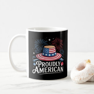 Stolz amerikanisch - Patriotic Beach Sunhat Kaffeetasse
