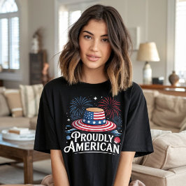 Stolz amerikanisch - Patriotic Beach Sunhat T-Shirt