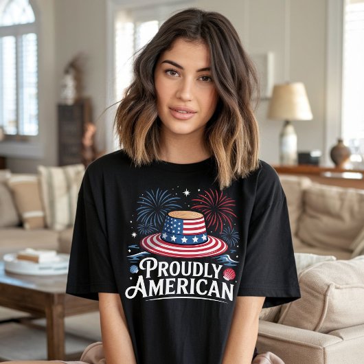 Stolz amerikanisch - Patriotic Beach Sunhat T-Shirt