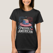 Stolz amerikanisch - Patriotic Beach Sunhat T-Shirt (Vorderseite)