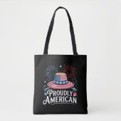 Stolz amerikanisch - Patriotic Beach Sunhat Tasche (Vorderseite)