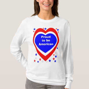 Stolz, amerikanischer langer Hülsen-Kapuzenpulli T-Shirt
