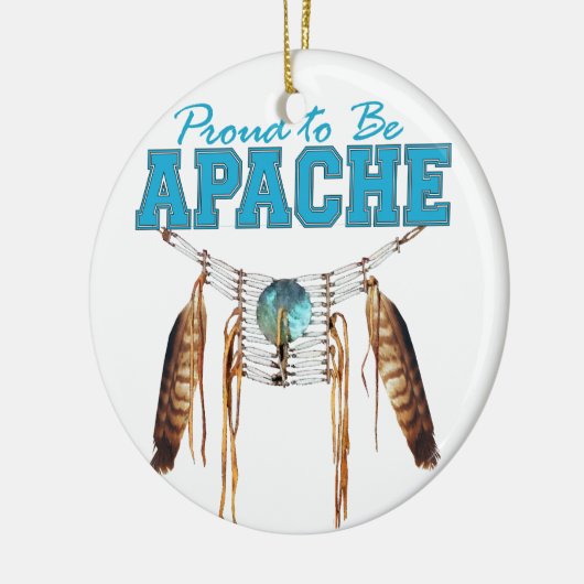 Stolz, Apache zu sein Keramikornament (Links)