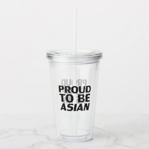 Stolz, asiatisch, klar Acrylic Tumbler zu sein Acryltrinkbecher