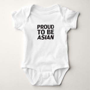 Stolz, asiatisch, Schwarz-weiß Baby Strampler