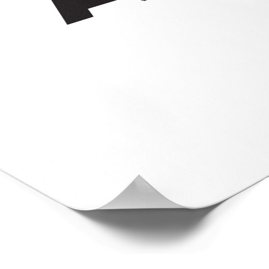 Stolz, asiatisch, Schwarz-weiß Poster (Ecke)