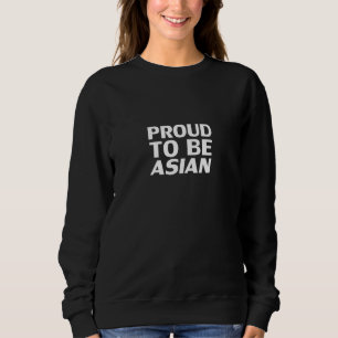 Stolz, asiatisch, Schwarz-weiß Sweatshirt