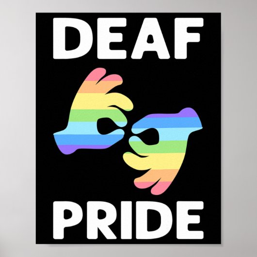 Stolz. Asl Awareness Hand Sign Language Deaf Prix Poster (Vorne)