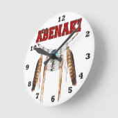 Stolz auf Abenaki Runde Wanduhr (Winkel)