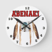 Stolz auf Abenaki Runde Wanduhr (Vorderseite)