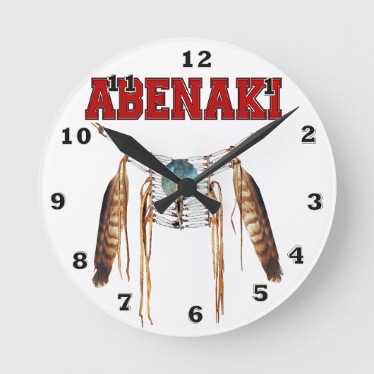 Stolz auf Abenaki Runde Wanduhr (Vorderseite)