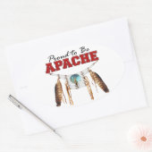 Stolz auf Apache-Aufkleber Ovaler Aufkleber (Umschlag)