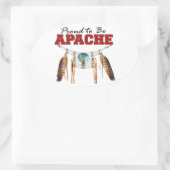 Stolz auf Apache-Aufkleber Ovaler Aufkleber (Tasche)
