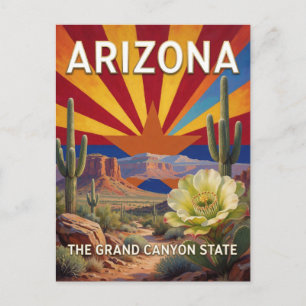 Stolz auf Arizona 🌵 Fetter Wüstenuntergang Postkarte