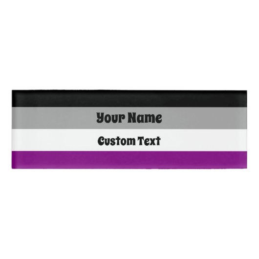 Stolz auf Asexualität Namenschild (Vorderseite)