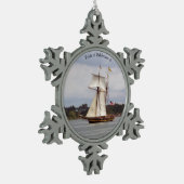 Stolz auf Ball oder Schneeflocke Baltimore II Schneeflocken Zinn-Ornament (Links)