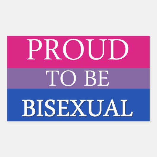Stolz auf Bisexualität Rechteckiger Aufkleber (Vorderseite)