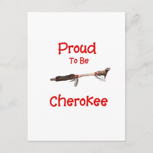 Stolz auf Cherokee Postkarte (Vorderseite)