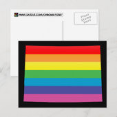 Stolz auf Colorado. gestreift. Postkarte (Vorne/Hinten)