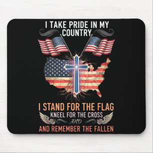 Stolz auf das Land sein, für die Flagge stehen, kn Mousepad