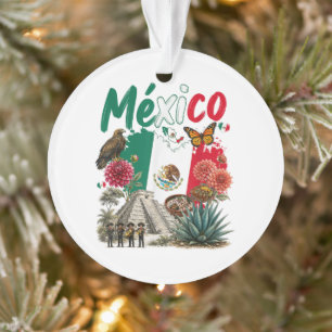 Stolz auf das mexikanische Erbe Mexikanische Flagg Ornament