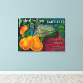 Stolz auf das Pear Crate LabelLocke, CA Leinwanddruck (Insitu (Holzboden))