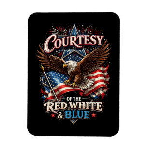 Stolz auf das Rote Weiß und Blau Vintage Magnet