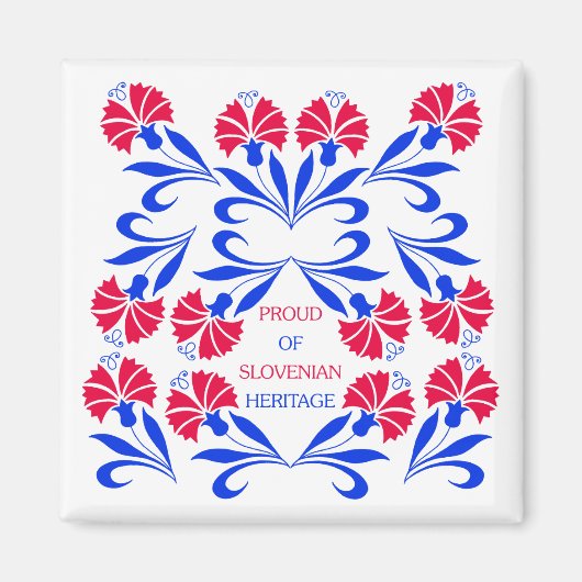 Stolz auf das slowenische Kulturerbe-Platz-Magnet Magnet (Vorne)