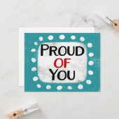 Stolz auf deine Grußkarte Karte (Vorderseite/Rückseite Beispiel)