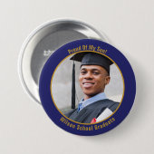 Stolz auf den Foto Button Gold und Blau (Vorne & Hinten)