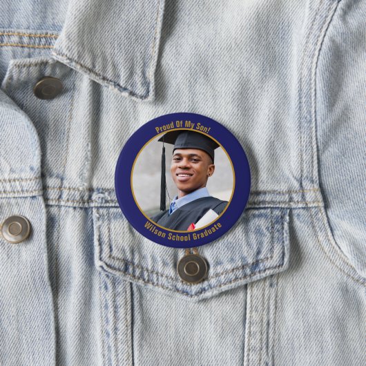 Stolz auf den Foto Button Gold und Blau (Beispiel)