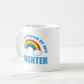 Stolz auf den Gay Pride meines Tochter-Regenbogens Kaffeetasse (Vorderseite Links)