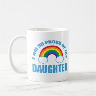Stolz auf den Gay Pride meines Tochter-Regenbogens Kaffeetasse