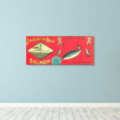 Stolz auf den Lachs der Marine Leinwanddruck (Insitu (Holzboden))