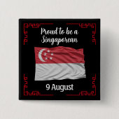 Stolz auf den Nationaltag in Singapur Button (Vorderseite)