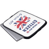 Stolz auf den neuen britischen Bürger, Bürgerfeier Laptopschutzhülle (Vorne Knopf)