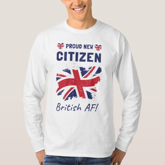 Stolz auf den neuen britischen Bürger, Bürgerfeier T-Shirt (Vorderseite)