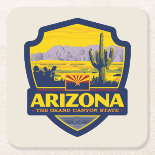 Stolz auf den Staat Arizona 2 Rechteckiger Pappuntersetzer