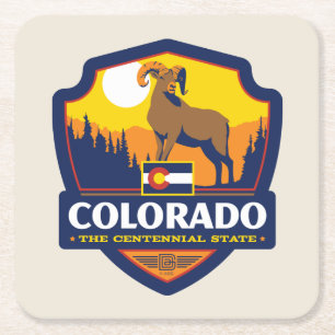 Stolz auf den Staat   Colorado Rechteckiger Pappuntersetzer