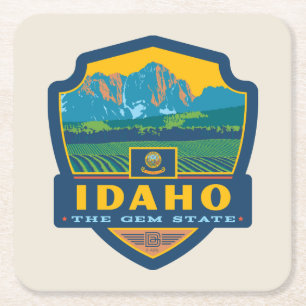 Stolz auf den Staat Idaho Rechteckiger Pappuntersetzer