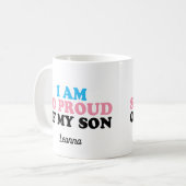 Stolz auf den Vater "Meine Transgender-Sohn-Mama"  Kaffeetasse (Vorderseite Links)