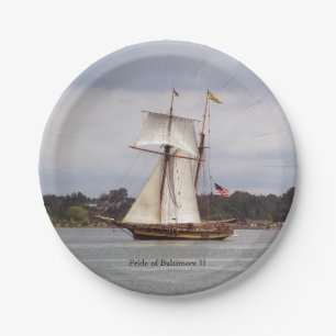 Stolz auf der Papierplatte Baltimore II Pappteller
