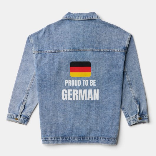 Stolz auf Deutsch Jeansjacke (Rückseite)